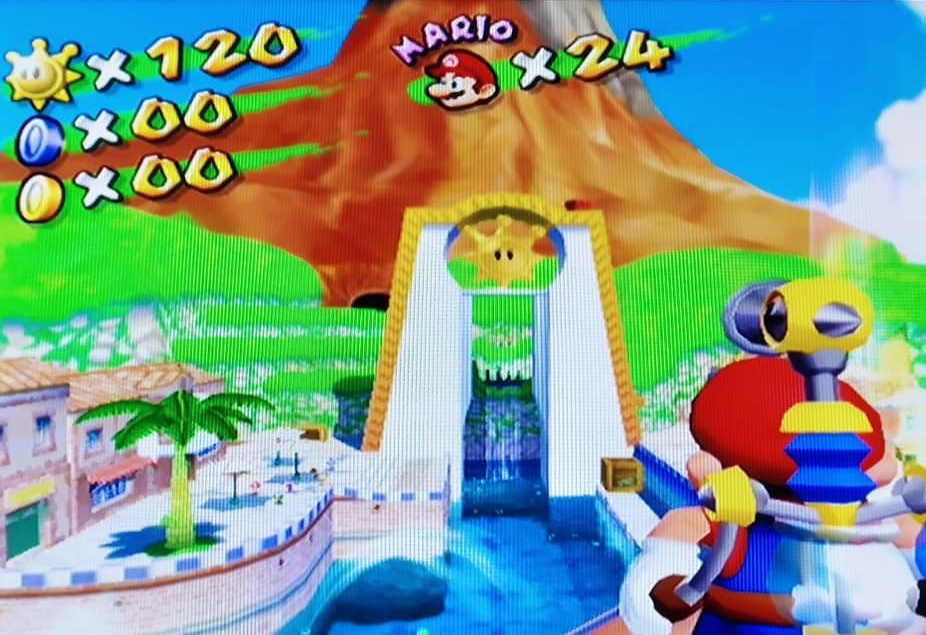 Picture of the best Mario game ever called: Super Mario Sunshine!